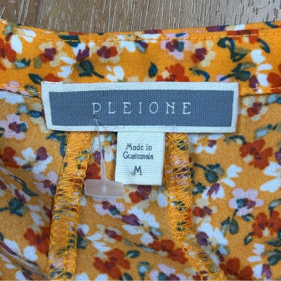 Pleione Orange Sleeveless Floral Blouse - Picture 5 of 7